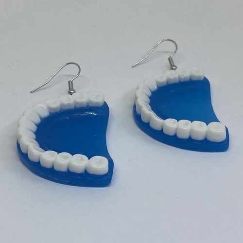 False teeth earrings , Earrings Kitsch 8 cm long. Pick your colour rave festival - Picture 27 of 60