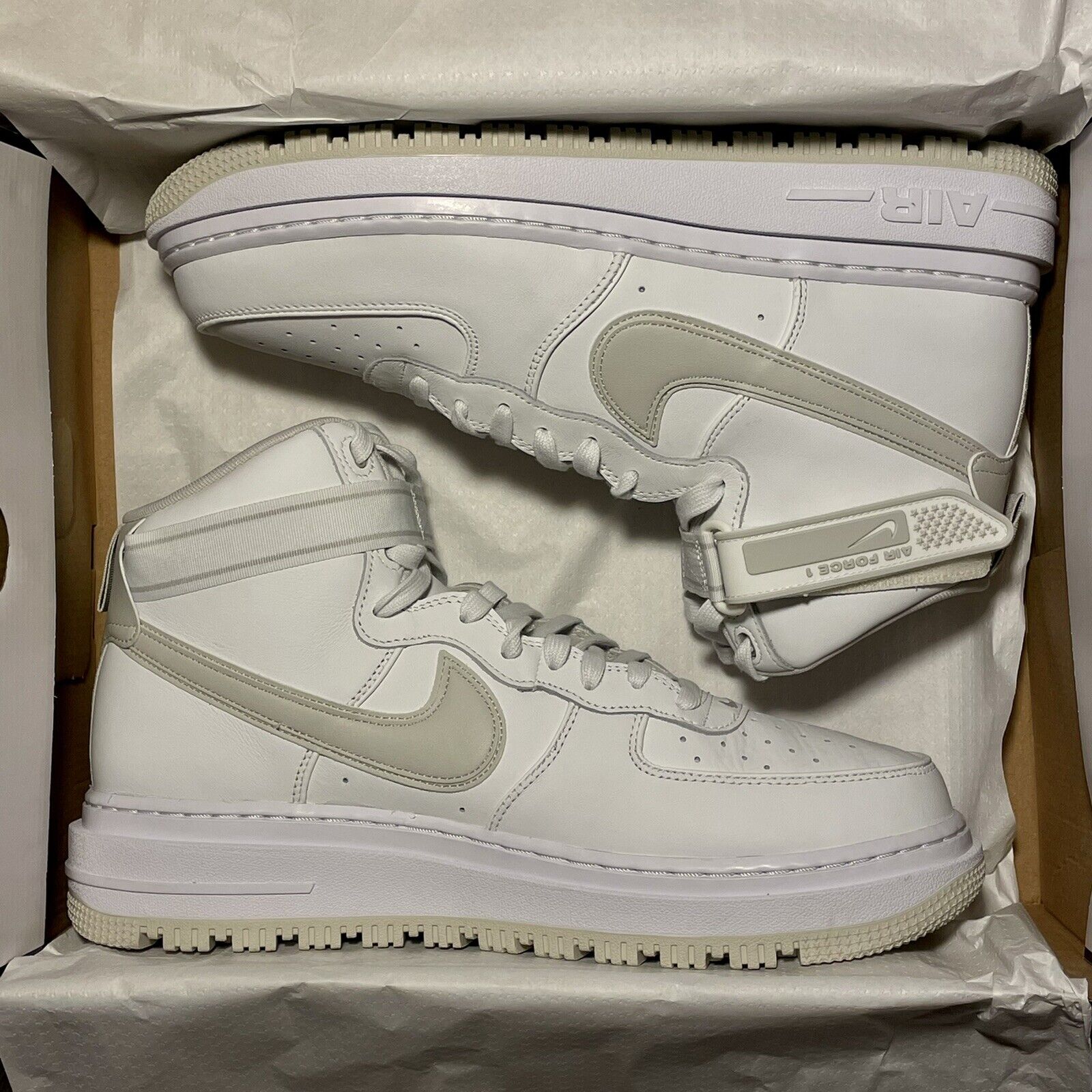 Botas de caminhada Nike Air Force 1 Boot Summit osso claro branco  DA0418-100 masculinas 16 195243509509