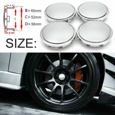 4pz Tappi Centrali Ruota Auto Cromati Coprimozzo Cerchio Pneumatici Accessori Plastica ABS