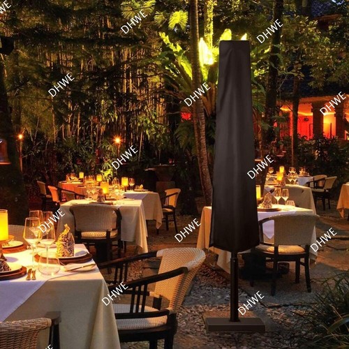 Large Heavy Duty Garden Parasol Cover Patio Umbrella Black Protection Waterproof - Picture 10 of 12