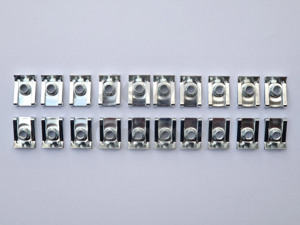 20 x Blechmutter Verkleidungsclipse M5 Clipse Klemmen Schnappmutter Federmutter - Bild 2 von 4