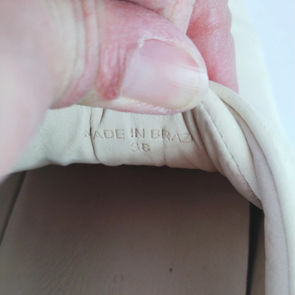 Camilla & Marcs Women Size 38 Low Top Runners Sneakers Cream Beige Nubuck Finish - image 3 of 4