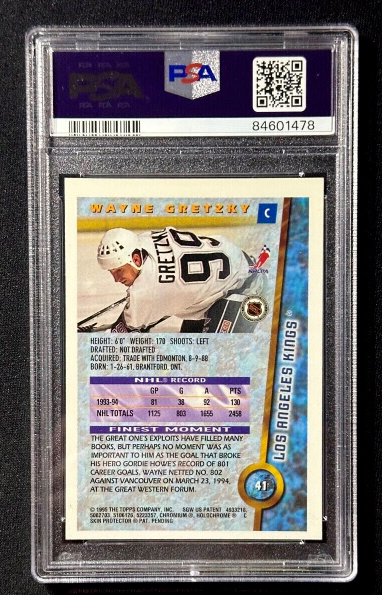 1994-95 Finest #41 Wayne Gretzky PSA 9 Mint view 2