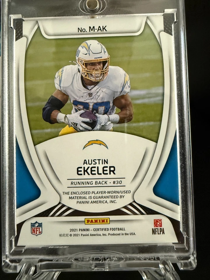 2021 Certified Blue Patch /299 Austin Ekeler #M-AK - Image 2 of 2