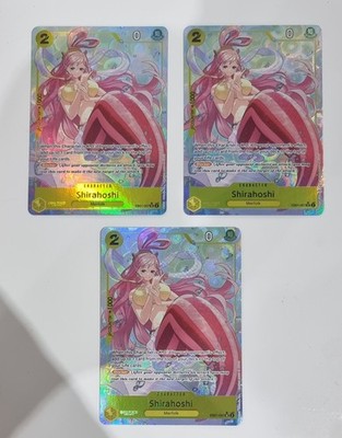 3x Shirahoshi (EB01-057) (V.2) Playset Alt Art One Piece TCG English