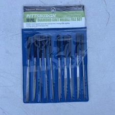 10pc Diamond Grit Needle File Set w/Pouch ~ABS Handles & 2" Cutting Edge~ #69876