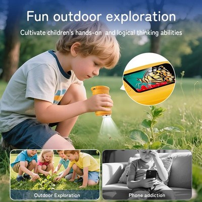1000X Digital Portable Microscope for Kids with 2.0'' IPS Screen Mini Pocket STEM
