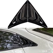 For Honda Quarter 16-2020 Civic Window Louver Rear Cover Side Carbon Fiber Black
