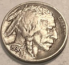 1936 S Buffalo Nickel AU / BU NO RESERVE  *J1900