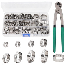 Single Ear Hose Clamps Oetiker Clamps 92pcs6.0mm-22.6mm Crimp Pipe Clamps