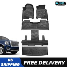 3d Floor Mats Cargo Liner For 2021-2026 Chevy Tahoegmc Yukon All-weather Tpe 3d Floor Mats Cargo Liner For 2021-2026 Chevy Tahoegmc Yukon All-weather Tpe