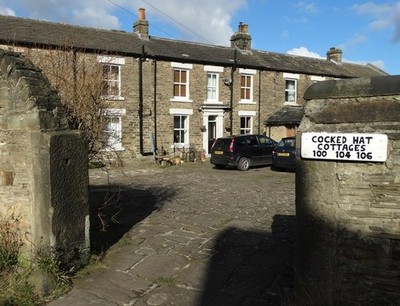 Photo 6x4 Entrance to Cocked Hat Cottages, Crookes Much older than surrou c2017