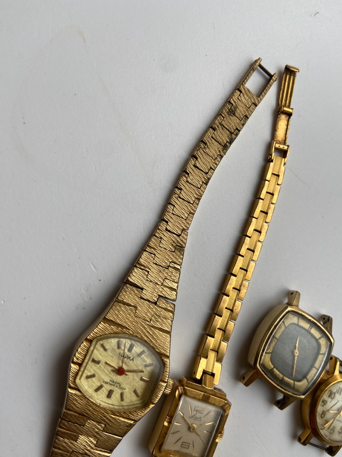 Vintage WRIST WATCH SCRAB AU G GOLD PLATED 10 MICRONS 137 GRAMS G PLAQUE