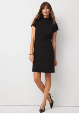 White House Black Market WHBM dress womens 4 balck zip stones 570401875 199