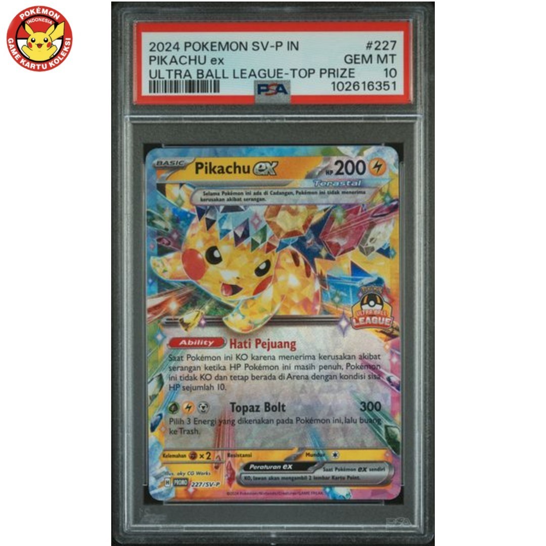 PSA 10 Pikachu ex Promo #227 2024 Ultra Ball League Top Prize