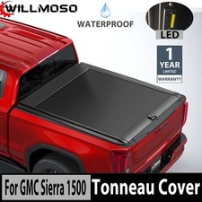 5.8FT Retractable Truck Bed Tonneau Cover Accessories For 14-25 GMC Sierra 1500