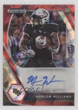 2021 Panini Prizm Draft Picks Red Ice Marlon Williams #DPA-MWI Auto i6j