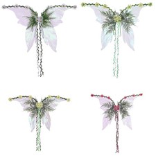 Women Pink Fairy Wings For Adult Cosplay Costume Costume Party Leaf Fairy Wings