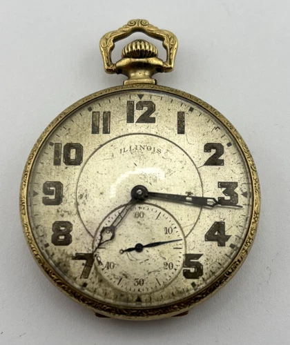Illinois Autocrat Antique Mechanical 17J 12s  3691311 Pocket Watch  DOESN'T WORK
