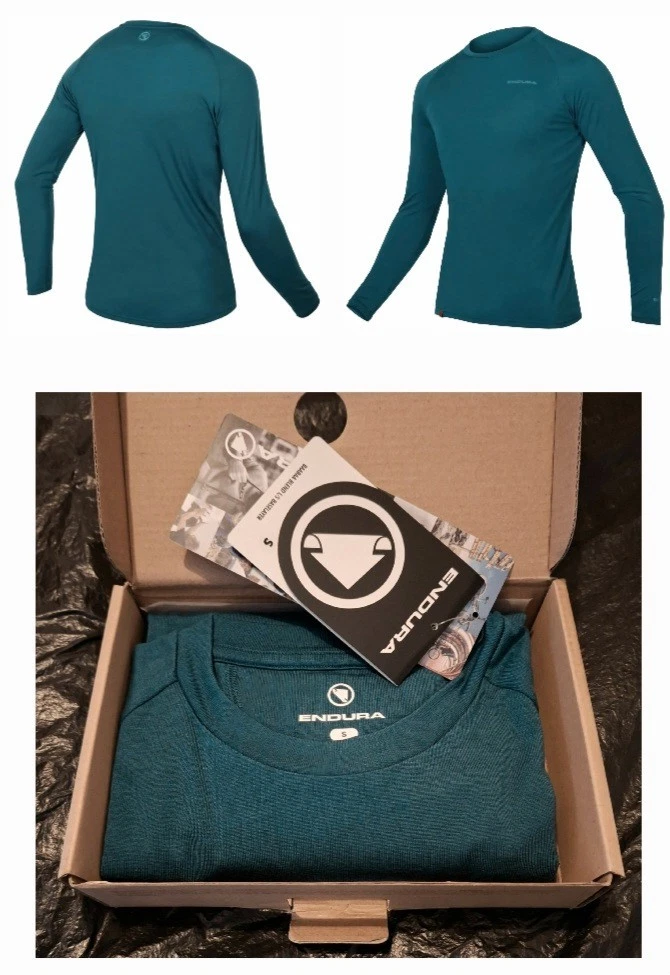 Couche De Base Homme Endura BAABAA – Mérinos Mélange L/S – Vert Turquoise Taille S – Neuf Boîte