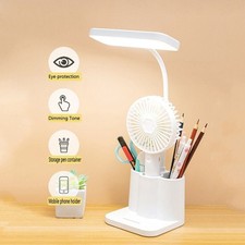Image of LED Desk Reading Lamp Dimmable Flexible USB Rechargeable Touch Bedside Light