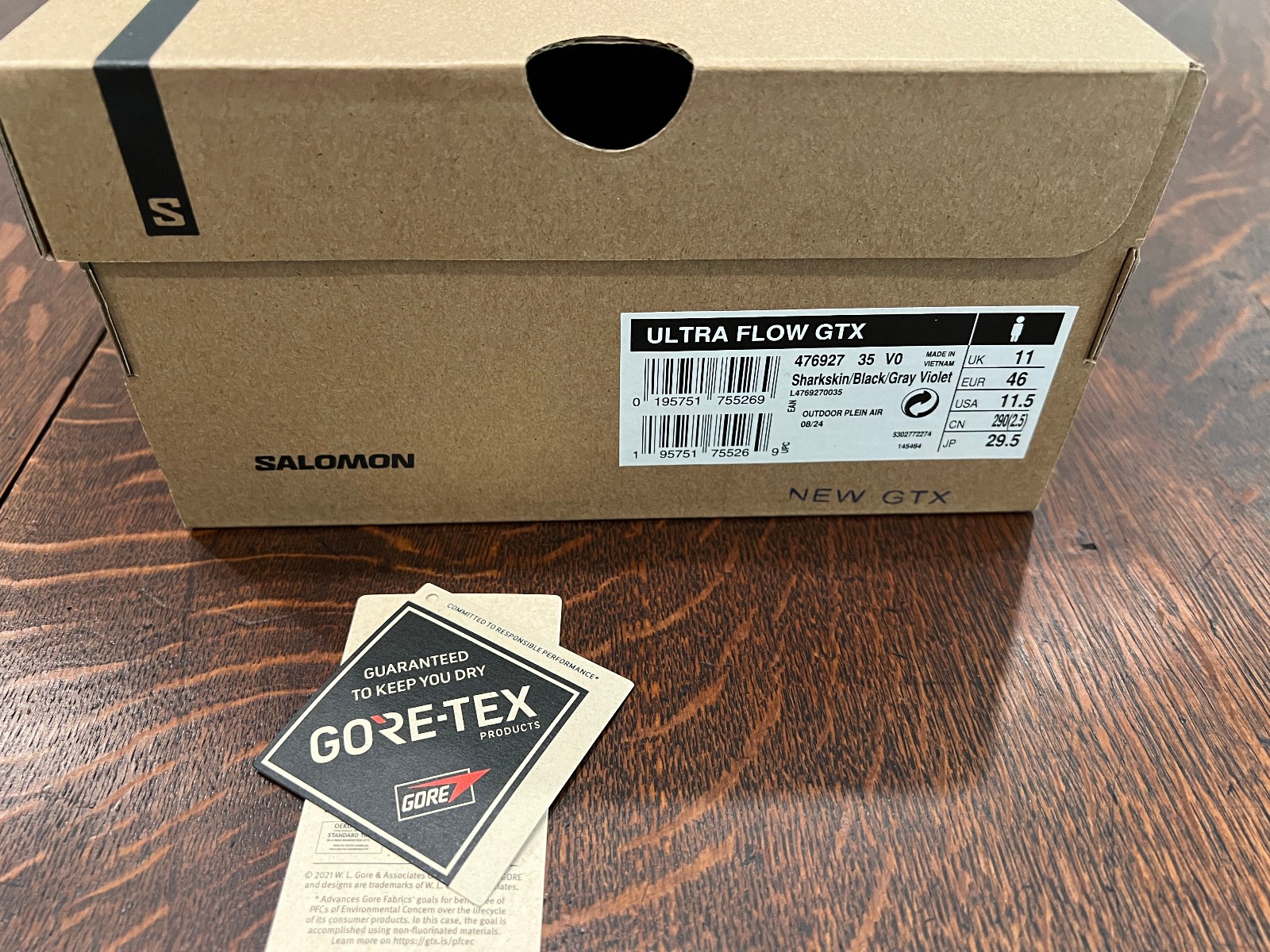 Scarpe da trekking Salomon Ultra Flow GTX taglia 11 5 da uomo Gore Tex trail running ottime condizioni+