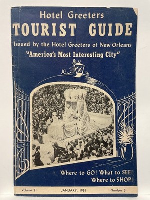 New Orleans Hotel Greeters Tourist Guide Mardi Gras Souvenir Buch 1951