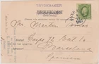 Sweden-1905 5 ore green on Railway TPO PKXP No 21 Kalmar-Bergholms postcard cove
