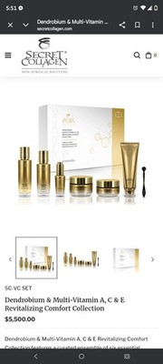 Dendrobium And Multi Vitamin A, C, And E. Revitalizing Comfort Collection $5,500