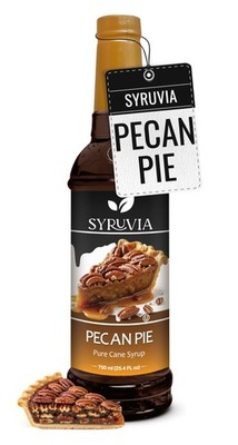 Syruvia Coffee Syrup, Pecan Pie Flavored Syrup for 25.4 Fl Oz (Pack of 1)