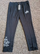 NWT Adidas Black Nini Graphic Floral Logo Breakaway Pants Women's M