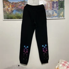 OFF-WHITE Gradient Sweatpants in Black SZ M