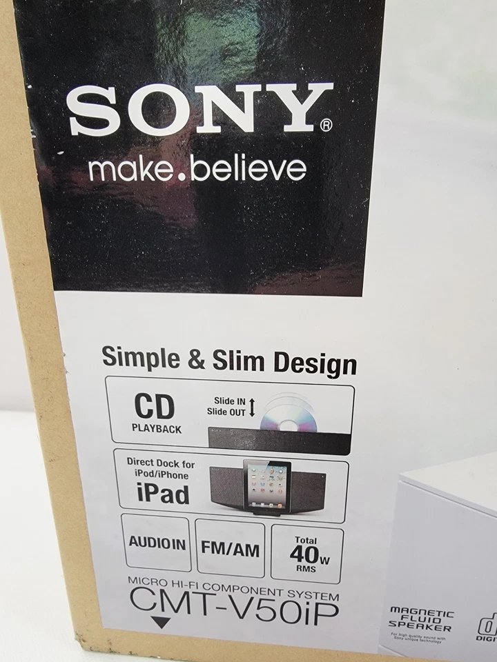 SONY CMT-V50iP Micro Hi-Fi Componet Sytem for iPod iPad iPhone AM/FM CD Playback - Image 2 of 4