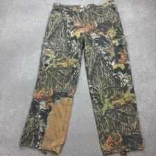 Realtree Trousers Adult X Large Brown Canvas Camo Carpenter Workwear Pants Men*