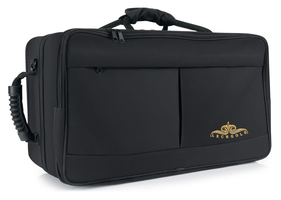 Lechgold Tromba Bb Ottone Placcato Argento 3 Pistoni Set Custodia e Accessori - Immagine 3 di 4