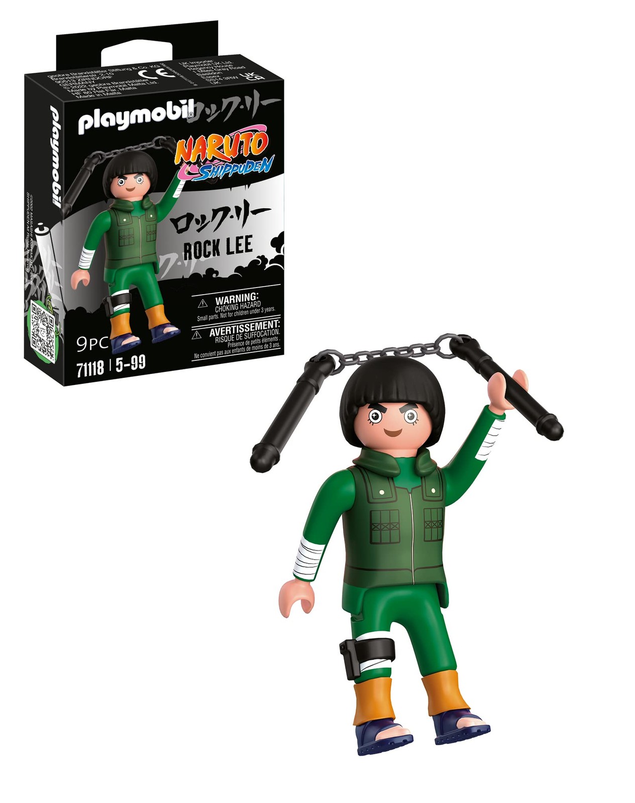 Playmobil 71118 Naruto: Rock Lee Figure Set, Naruto Shippuden Anime Collectors F