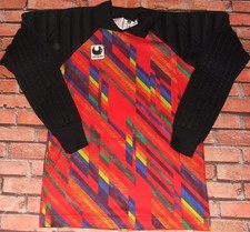 UHLSPORT MAGLIA SHIRT CALCIO PORTIERE NOLEL VINTAGE MADE IN ENGLAND (530) tg. S
