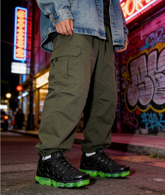 Free Shipping Nike Air VaporMax Plus TN Mens Black Green Casual Shoes Comfort