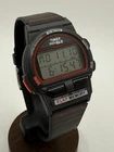 Vintage Timex 8 Lap Triathlon Digital 36mm Watch Indiglo Red - Working