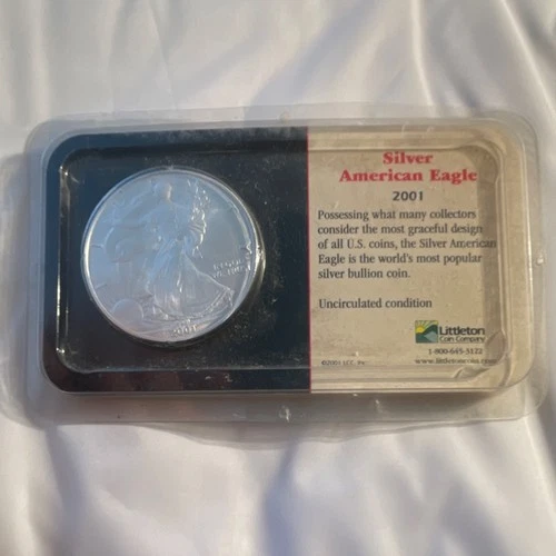 U.S. Mint American Eagle 2001 Silver Coin 1 oz 0.9993 Fine Business Strike