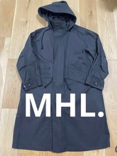 MARGARET HOWELL MHL. Hooded Mod Coat Charcoal Black Size 2