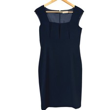 Calvin Klein Black Career Pencil Dress READ Size 4 Minimalist Closet Staple LBD