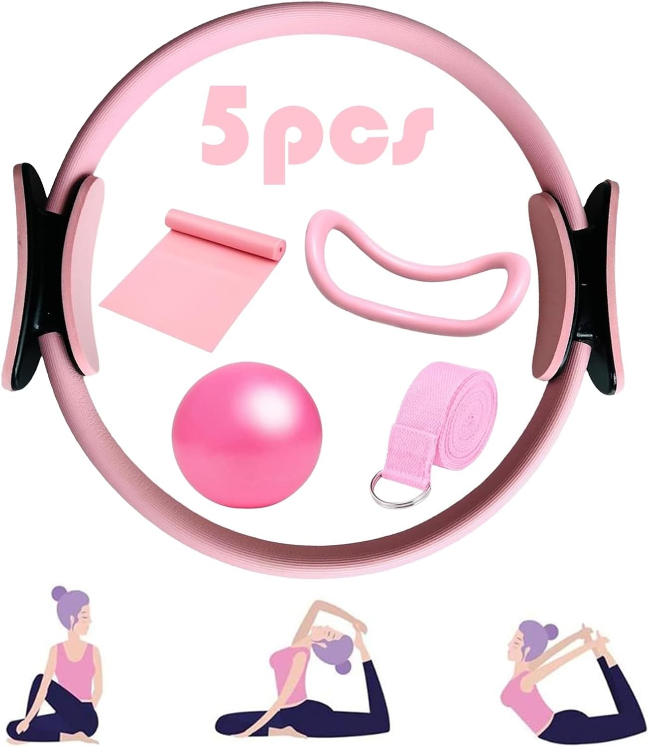 Pilates Kit Gymnastikball Pilates Soft Rutschfester Yoga Magic Ring Übungsgeräte