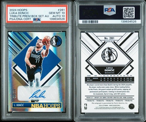 Luka Doncic [Tribute Premium Box Set Autograph] #281 2024 Panini NBA Hoops card