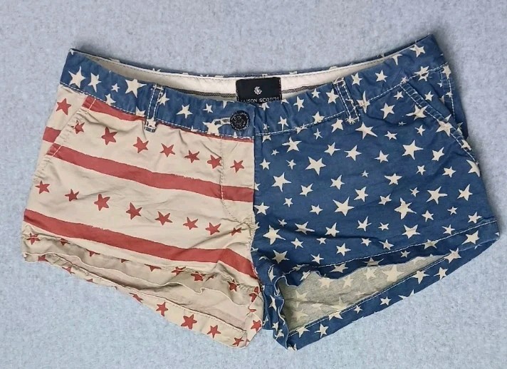 Maison Scotch Shorts Patriot Womens Size 27 Short Shorts American Flag
