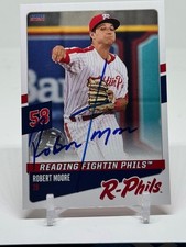 2024 Choice MILB Reading Robert Moore #8 MLB SIGNED Baseball Card 