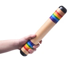 13.8 Inch Rain Stick, Wooden Rain Maker Rattle Shaker Rainfall Tube, Musical ...