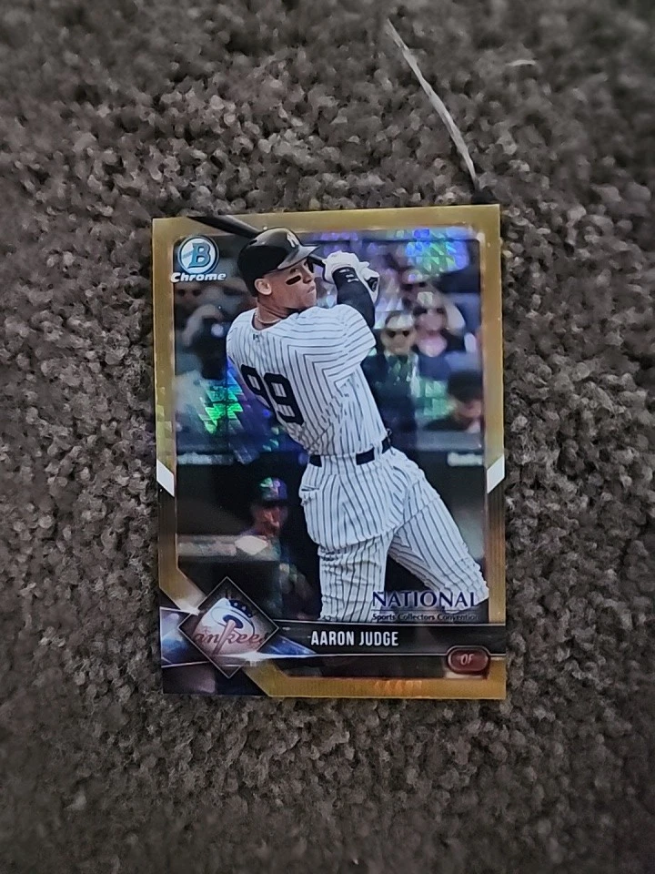 Aaron Judge 2018 Bowman Chrome National Convention Gold Refractor #d/50 - Image 2 of 3