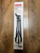 Sunpak Compact 50 Aluminum Tripod 50" 3-Way Pan/Tilt Head Open Box