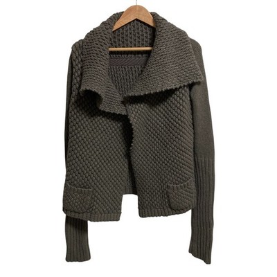 Rick Owens Asymmetrical Knit Jacket, Gray, Size M Women USED
